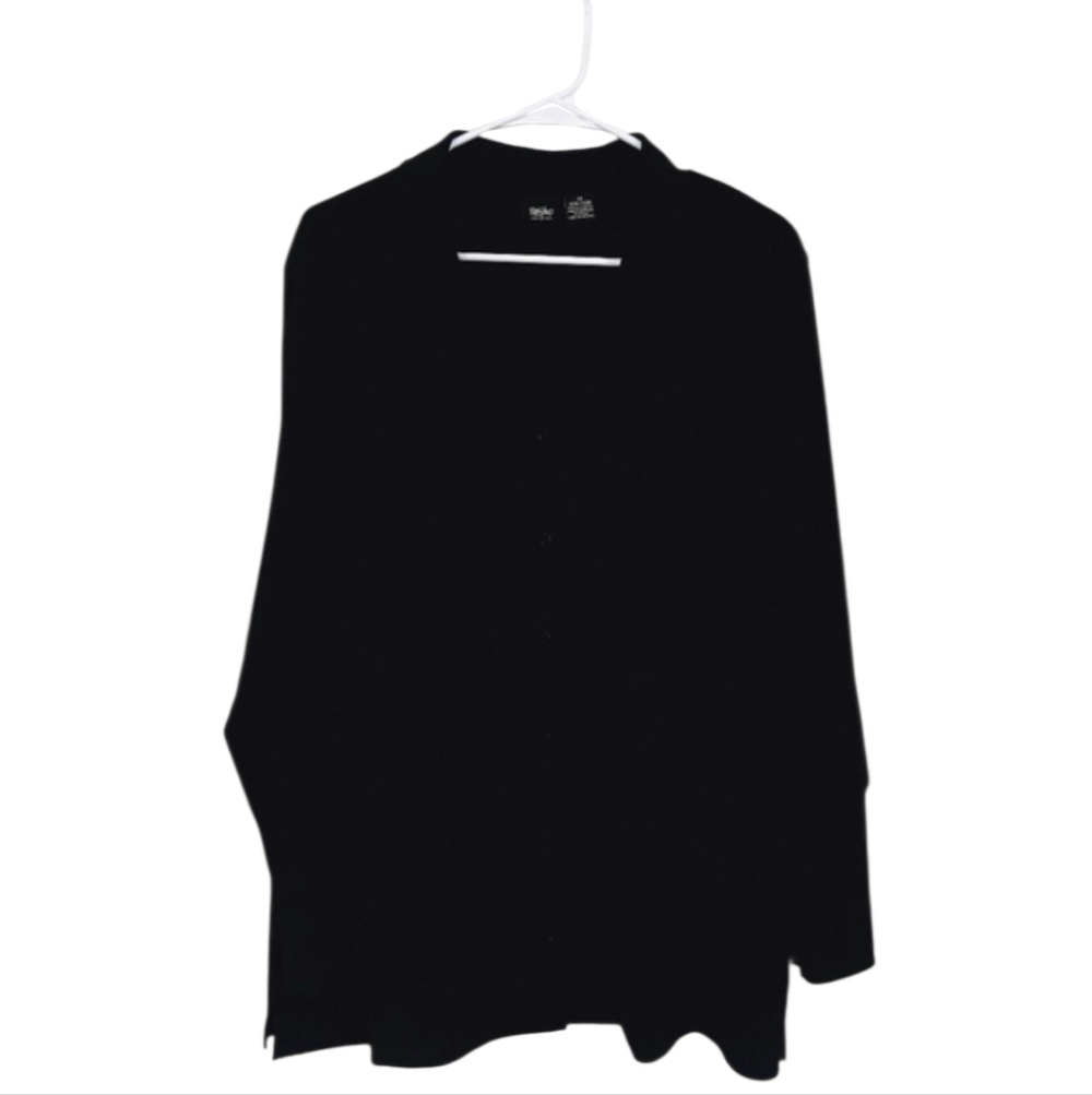Missimo 1X black button down‎ shirt